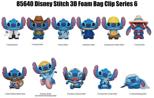 Stitch 3d Foam Bag Clip - Series 6 - Stitch 3d Foam Bag Clip - Series 6 - Collectibles