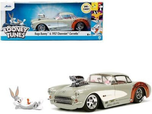 1:24 Looney Tunes 1956 Chevy Corvette W/ Bug Bunny - 1:24 Looney Tunes 1956 Chevy Corvette W/ Bug Bunny - Collectibles