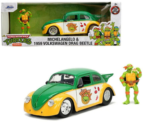 1:24 Vw Drag Beetle W/ Tmnt Michelangelo Fig - 1:24 Vw Drag Beetle W/ Tmnt Michelangelo Fig - Collectibles