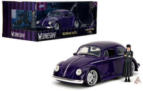 1:24 Hwr - Wednesday Vw Beetle W/addams - 1:24 Hwr - Wednesday Vw Beetle W/addams - Collectibles