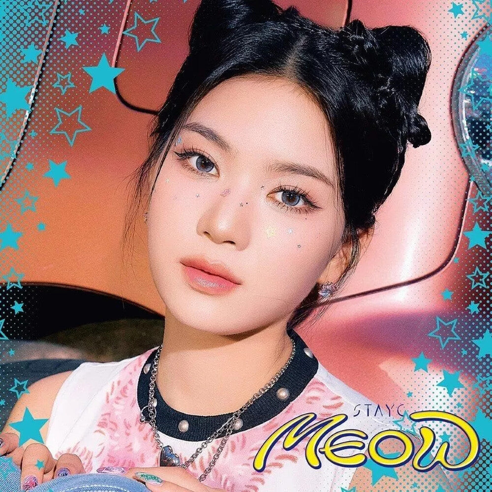 the album cover for Stayc - Meow/Cheeky Ice Thang - Isa Edition (Jpn)