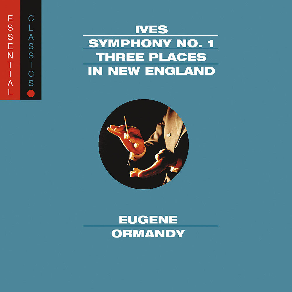 the album cover for The Philadelphia Orchestra, Eugene Ormandy - Sym 1 / Three Places In New England: Essential