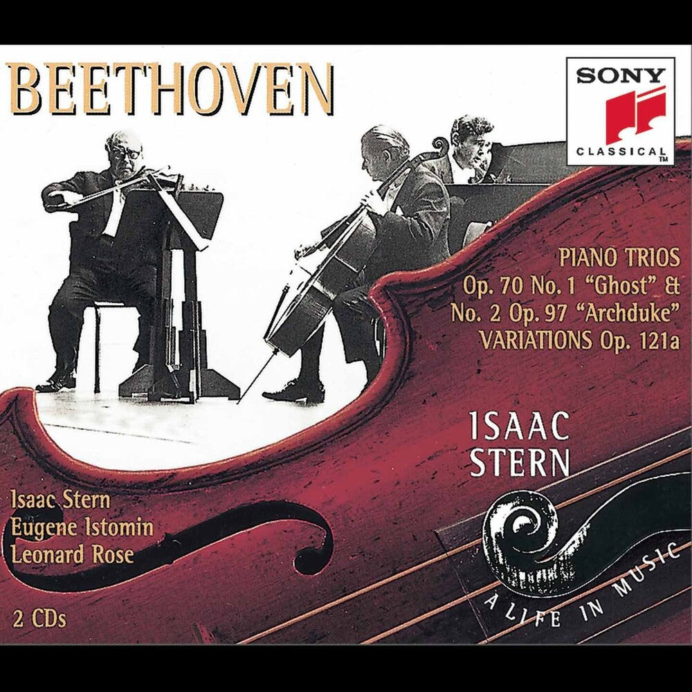 the album cover for Isaac Stern - Isaac Stern - A Life In Music - Beethoven: Piano Trios, Opp. 11, 70, 97. 121a, & WoO 39