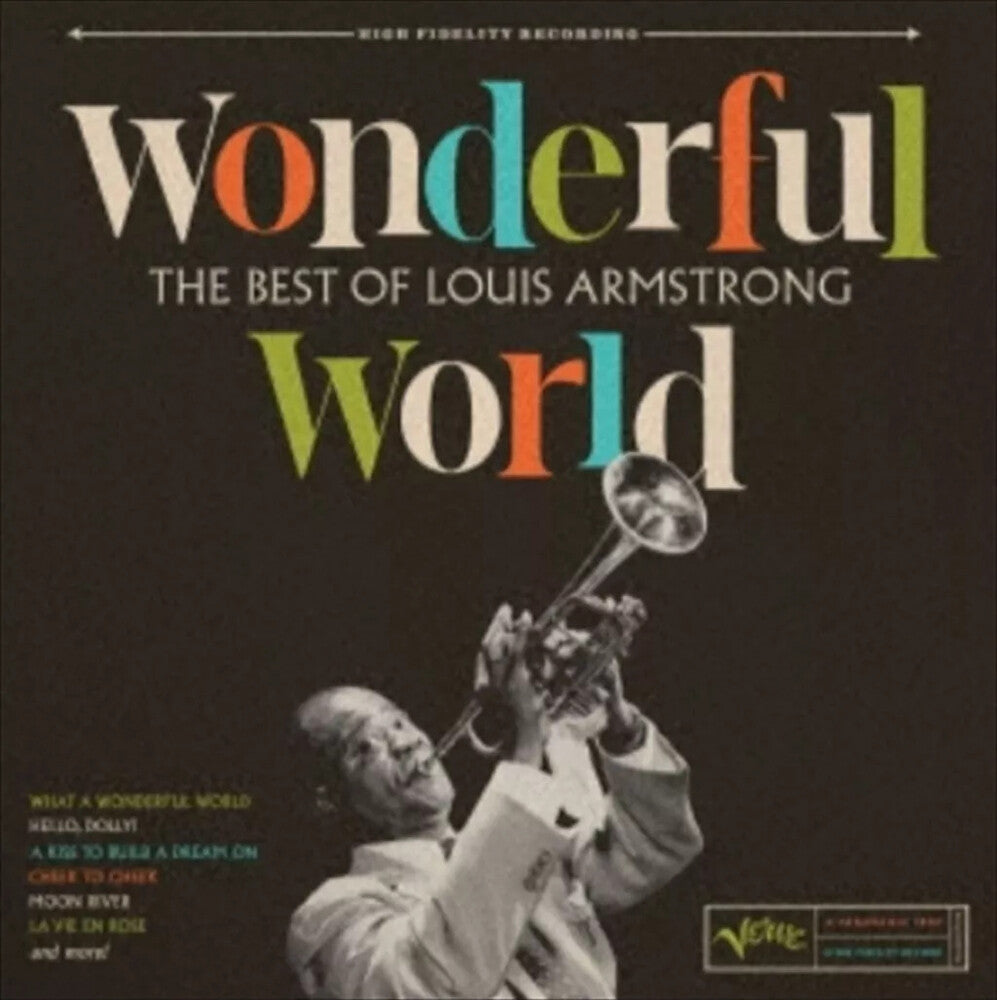 the album cover for Louis Armstrong - Wonderful World: The Best Of Louis Armstrong [With Booklet]