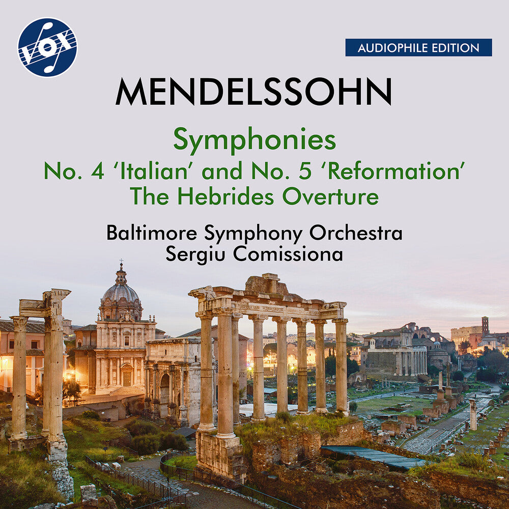 the album cover for Mendelssohn / Baltimore Symphony Orchestra - Hebrides Op. 26 Fingal's Cave Ymphony No. 4, Op.