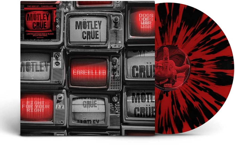 Motley Crue - Cancelled [Red/Black Splatter 12inch EP] Vinyl Record