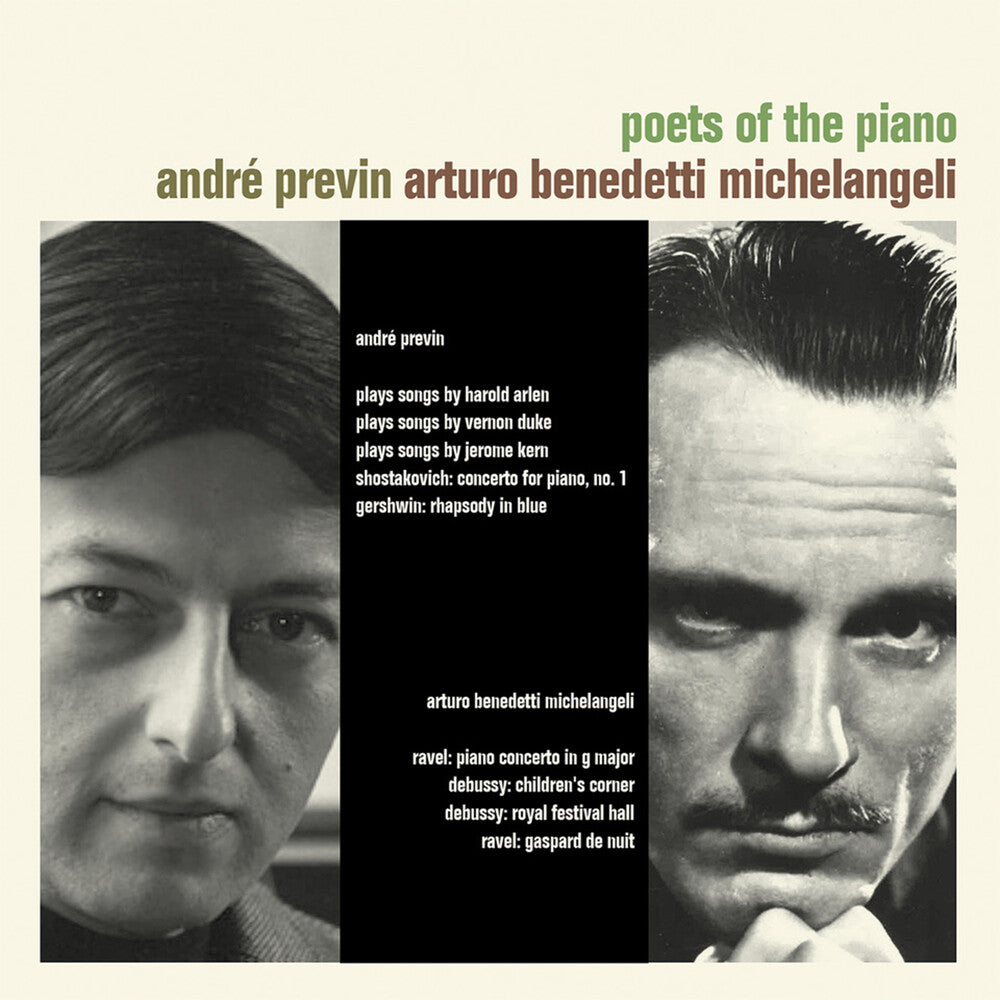 the album cover for Andre Previn  / Bendetti Michelangeli,Arturo - Poets Of The Piano (Uk)