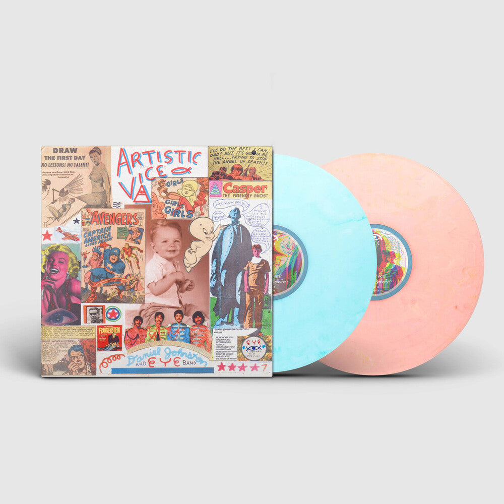 Daniel Johnston - Artistic Vice [Disc 1 - Light Blue, disc 2- Peach Swirl] Vinyl Record