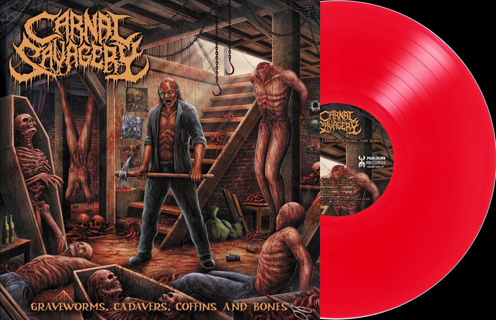 Graveworms Cadavers Coffins & Bones - Clear Red [LP] Vinyl Record
