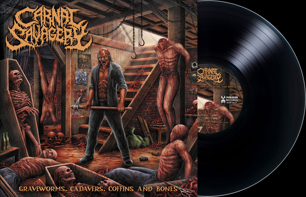 Carnal Savagery - Graveworms Cadavers Coffins & Bones [Limited Edition] Vinyl Record