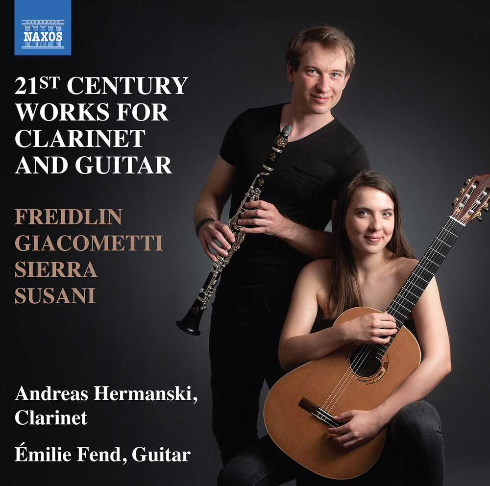 the album cover for Freidlin / Giacometti / Hermanski - 21st Century Works For Clarinet & Guitar