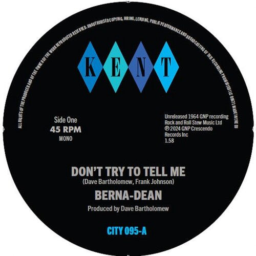 Berna-dean - Don't Try To Tell Me / Laughing On The Outside - Vinyl Record