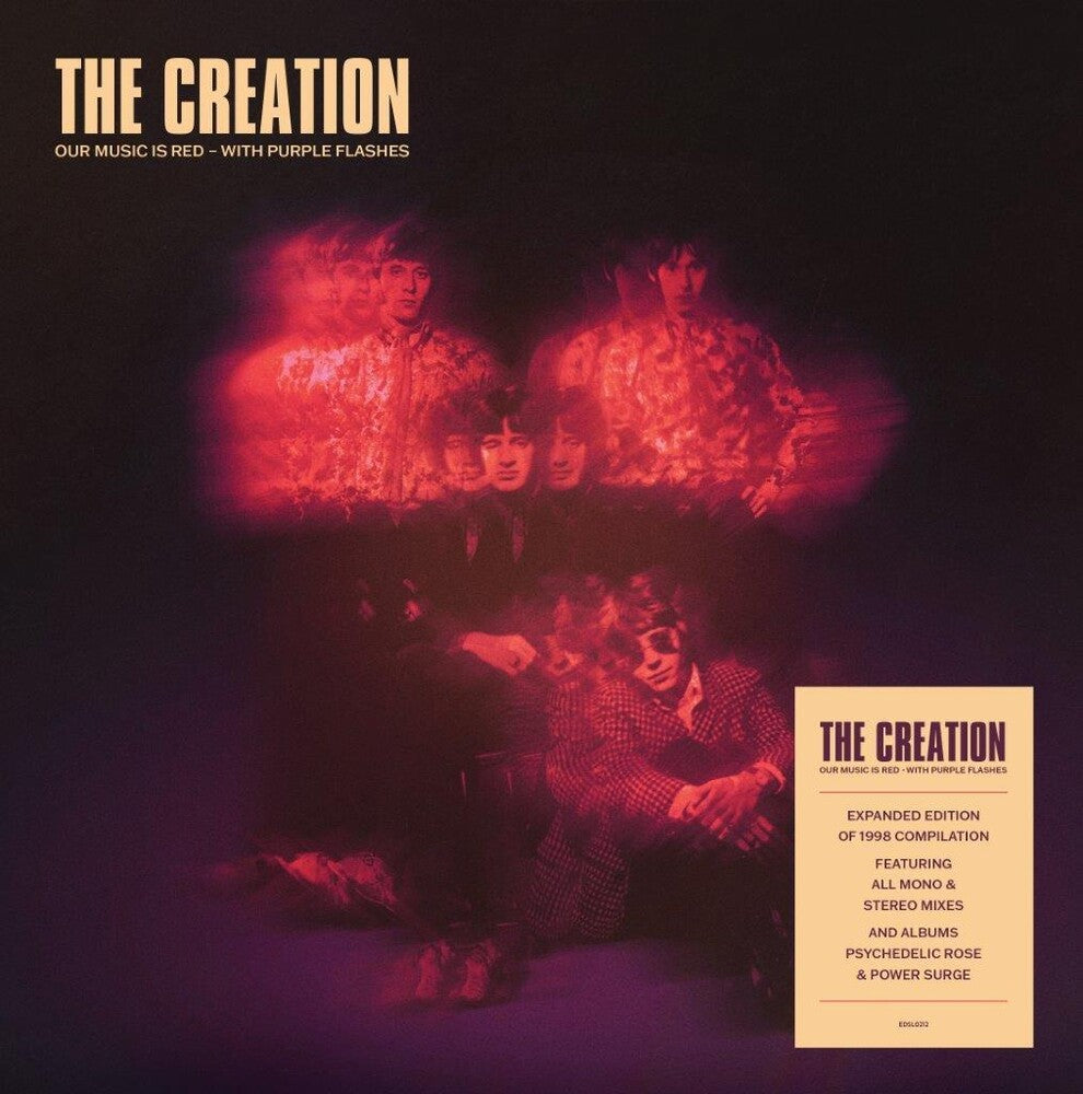 the album cover for Creation - Our Music Is Red With Purple Flashes (Box) [Deluxe]
