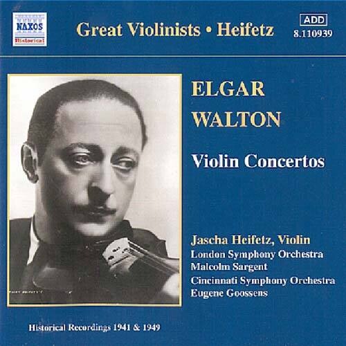 Heifetz,jascha - Plays Elgar/walton - Music CD