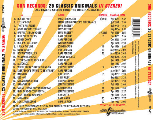 Various Artists - Sun Records: 25 Classic Originals in Stereo! Music CD