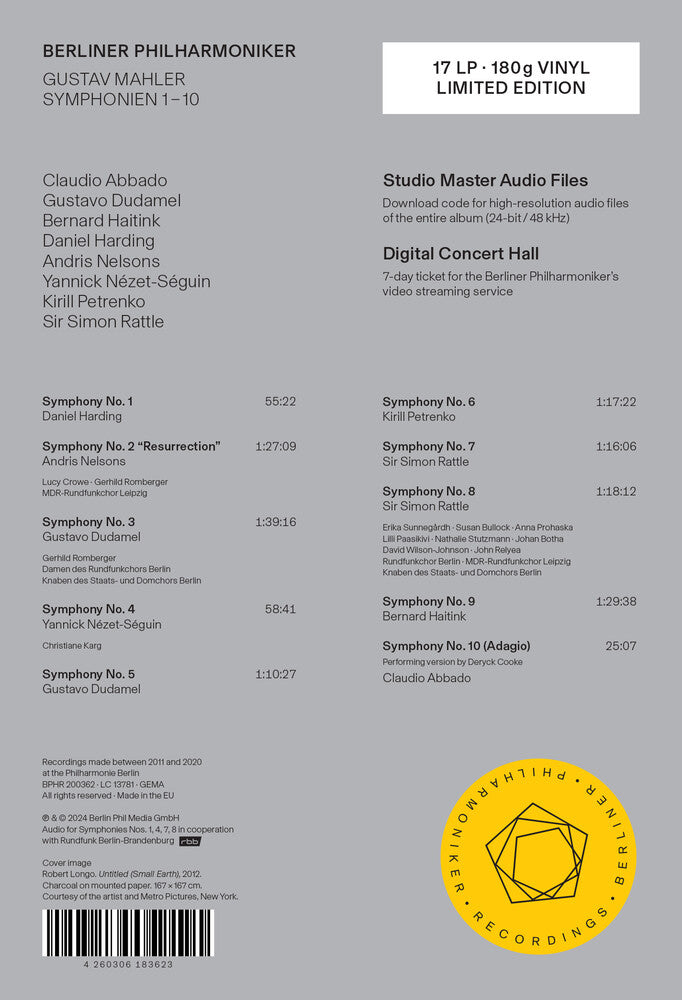 Mahler / Berliner Philharmoniker - Symphonies Nos. 1-10 [LP] Vinyl Record