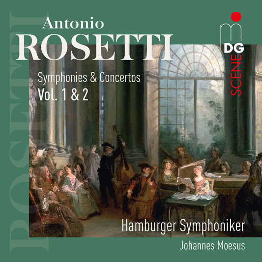 the album cover for Antonio Rosetti / Moesus,Johannes - Antonio Rosetti: Symphonies & Concertos