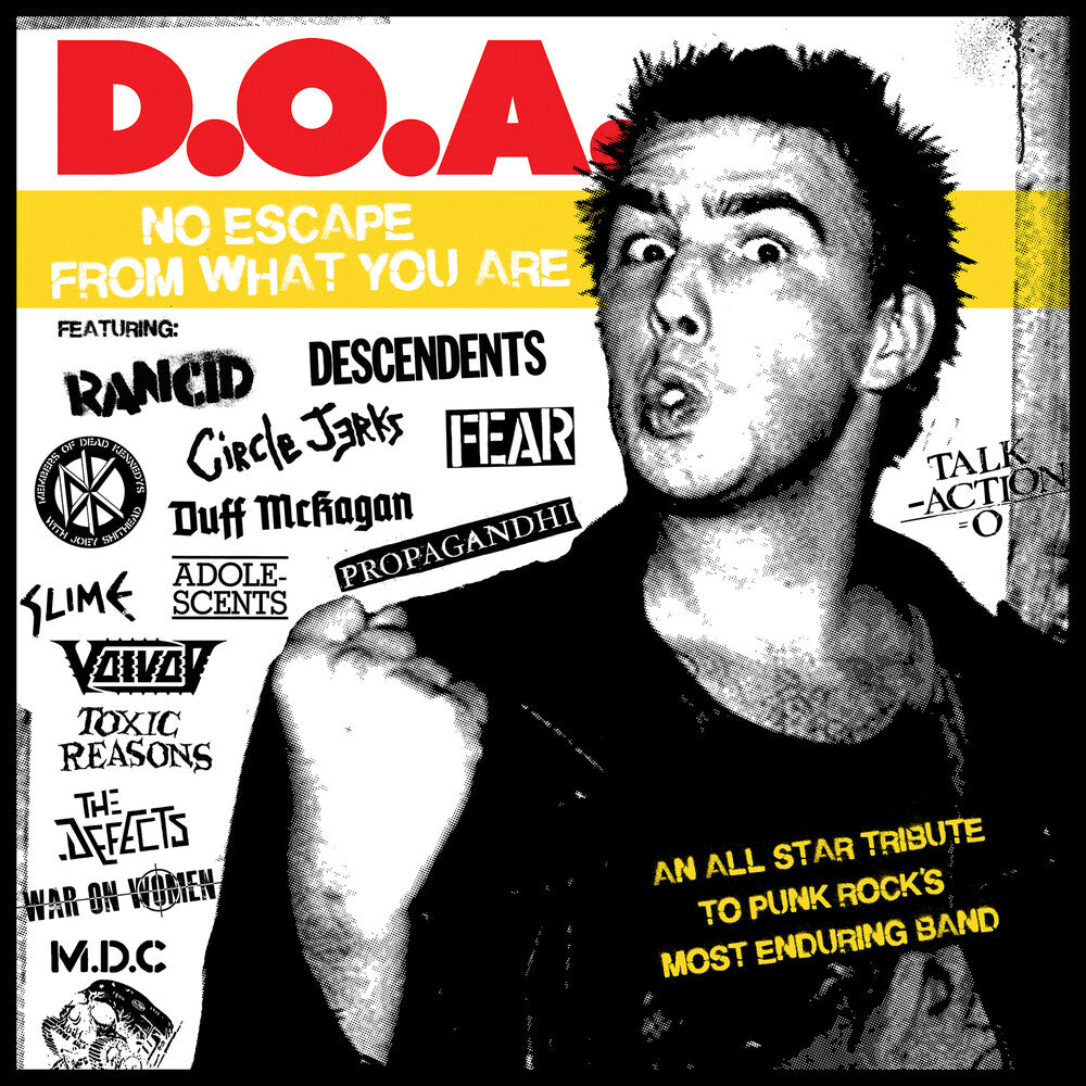 the album cover for Doa - No Escape From What You Are / Various - DOA - No Escape From What You Are (Various Artists) Red
