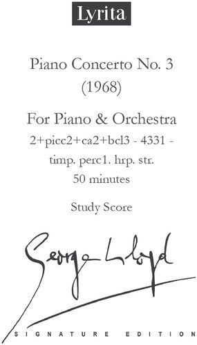Lloyd,george - Piano Concerto No. 3 Study Score - Special Products