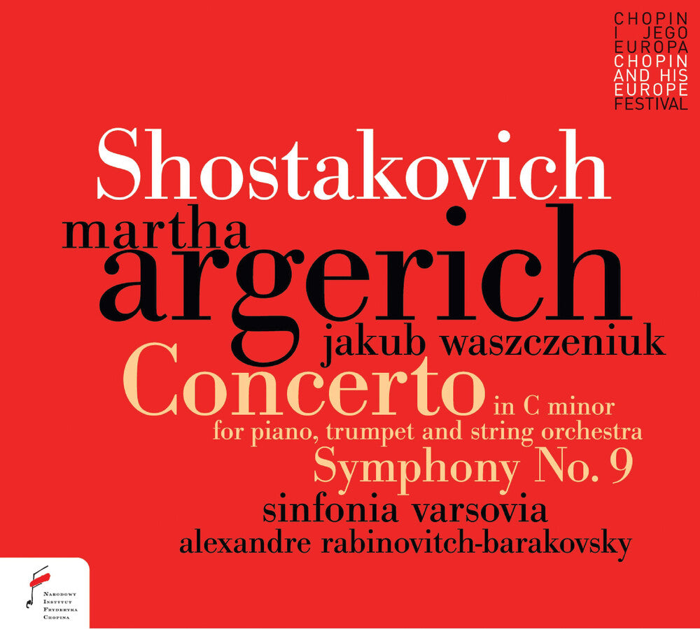 the album cover for Shostakovich / Martha Argerich / Waszczeniuka - Shostakovich / Cto For Pno C Minor Op 35 / Sym 9