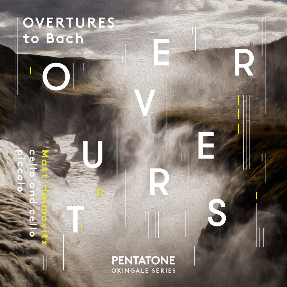 the album cover for Bach / Matt Haimovitz - J.S. Bach / Philip Glass / Tan Dun Etc: Overtures