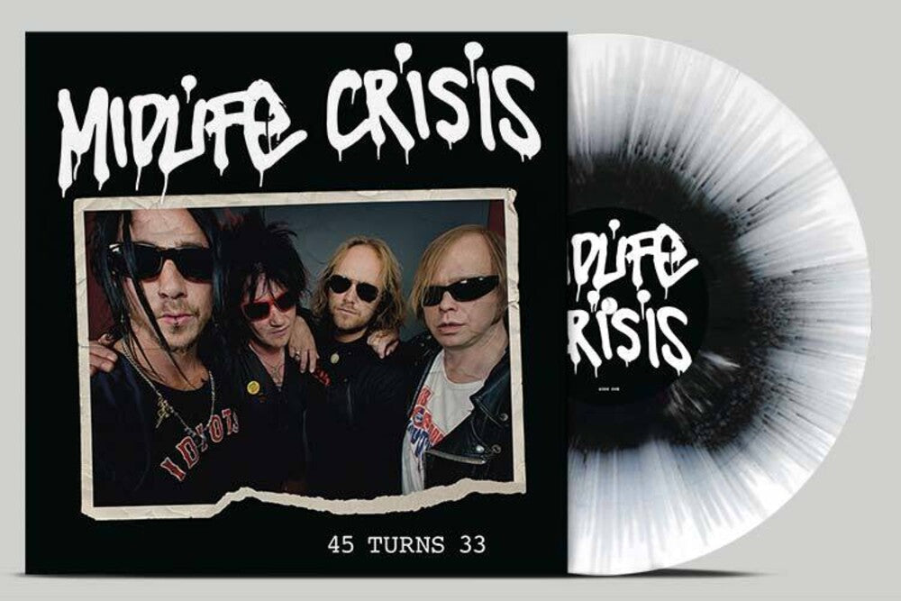 45 Turns 33 - Black/White Splatter (Blk) [Colored Vinyl] Vinyl Record