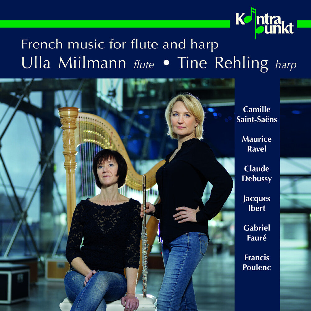the album cover for Ulla Miilmann & Tine Rehling - French Music for Flute & Harp