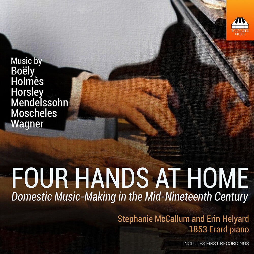 the album cover for Holmes / Horsle / Helyard - Four Hands At Home - Domestic Music-Making In The