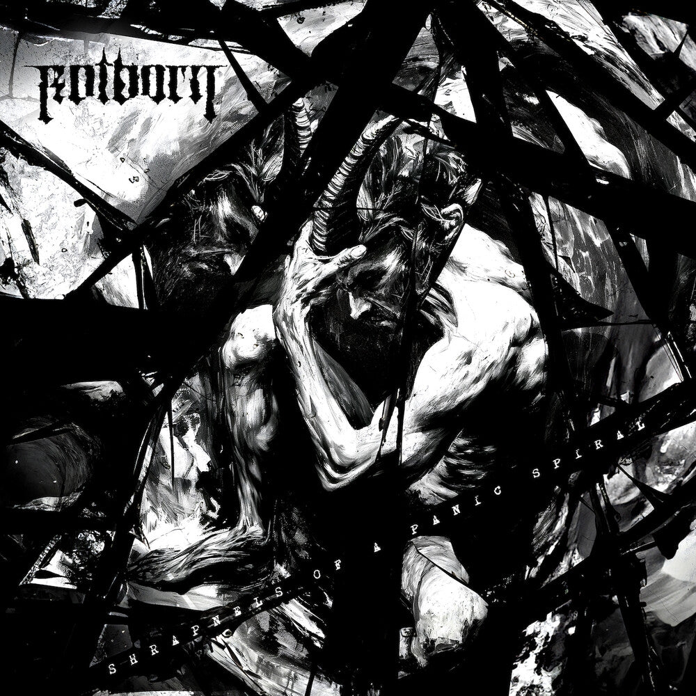 the album cover for Rotborn - Shrapnels Of A Panic Spiral