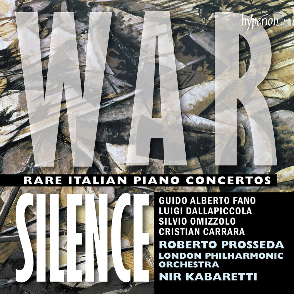 the album cover for Roberto Prosseda  Prosseda / Lpo - War Silence - Rare Italian Piano Concertos
