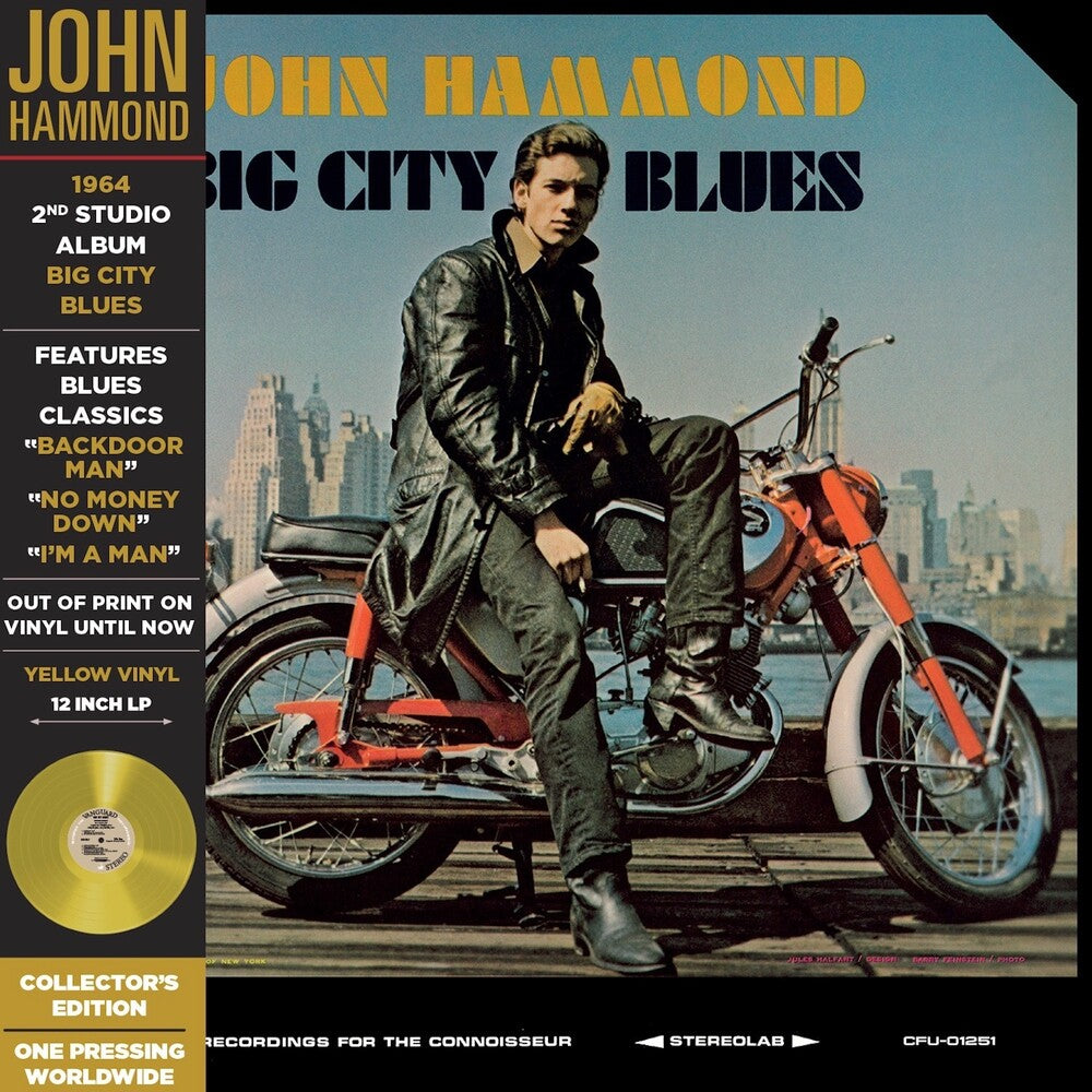 John Hammond - Big City Blues [Colored Vinyl] [Deluxe] [Limited Edition] (Ylw) [Remastered] Vinyl Record