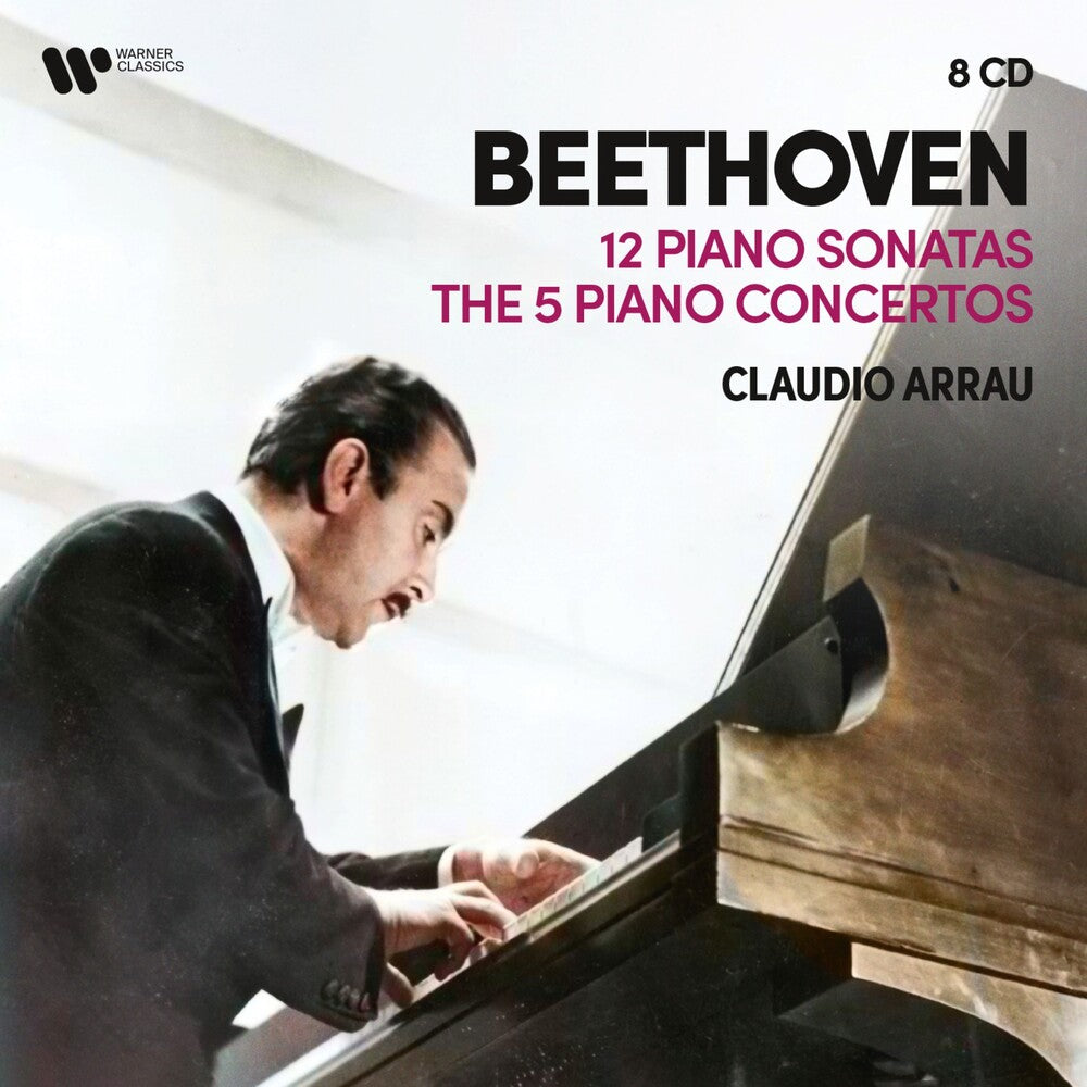 the album cover for Claudio Arrau - Beethoven: 12 Piano Sonatas The 5 Piano Concertos