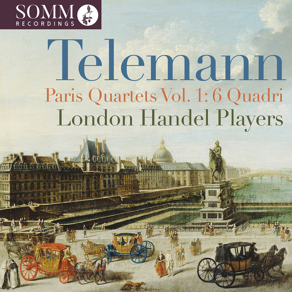 the album cover for Telemann / London Handel Players - Paris Quartets 1 - 6 Quadri (1730)