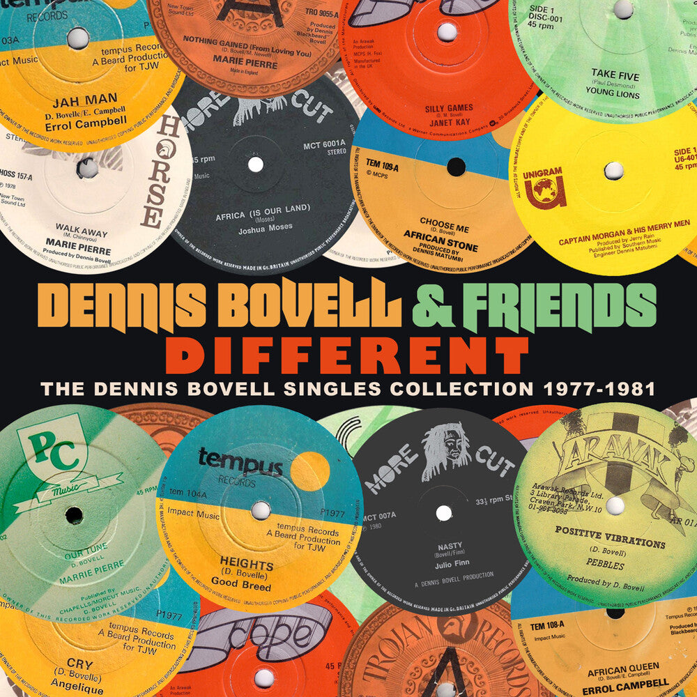 the album cover for Bovell, Dennis & Friends - Different: The Singles Collection 1977-1981