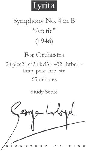 Lloyd,george - Symphony No. 4 - Study Score - Special Products