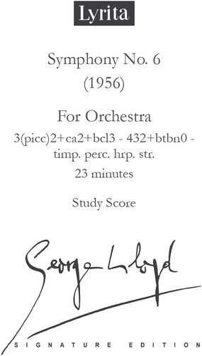 Lloyd,george - Symphony No. 6 - Study Score - Special Products