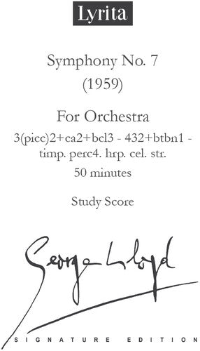 Lloyd,george - Symphony No. 7 - Study Score - Special Products