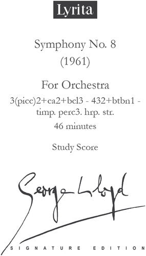 Lloyd,george - Symphony No. 8 - Study Score - Special Products