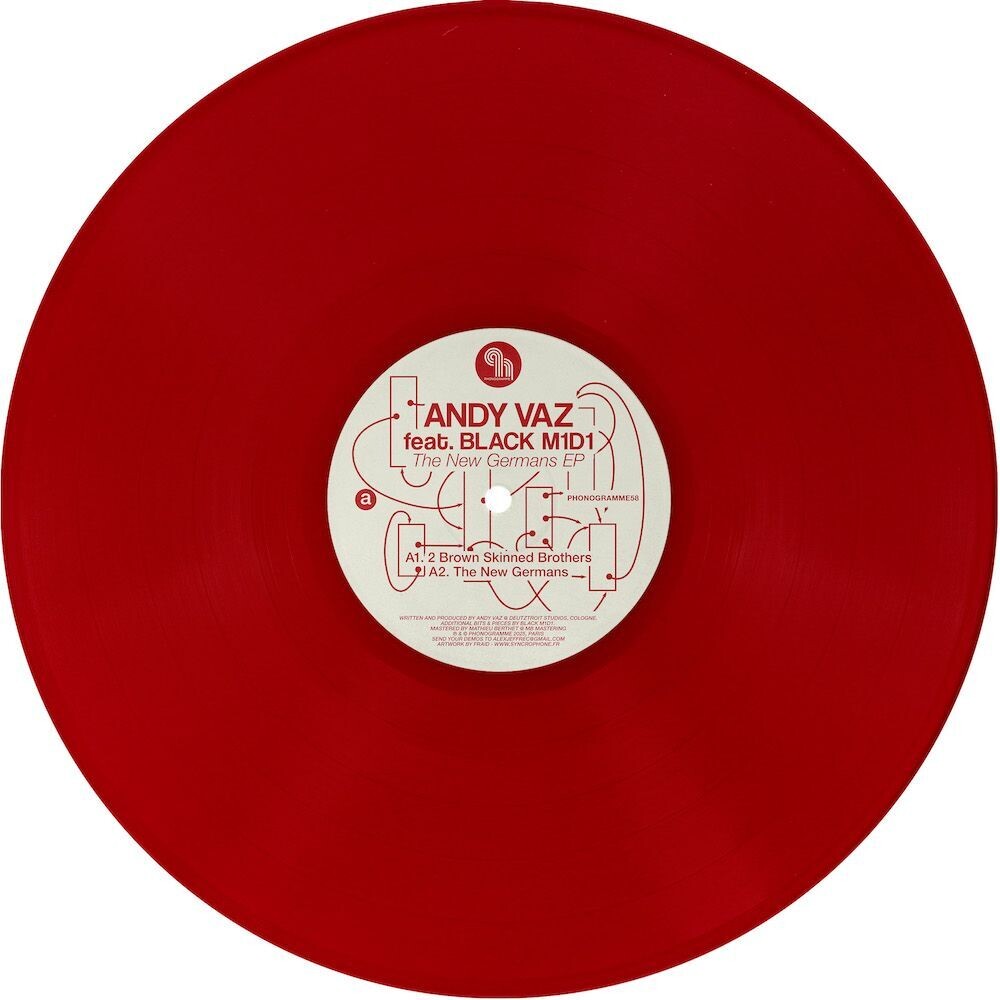 the album cover for Andy Vaz - New Germans [Colored Vinyl] (Ep) (Red)