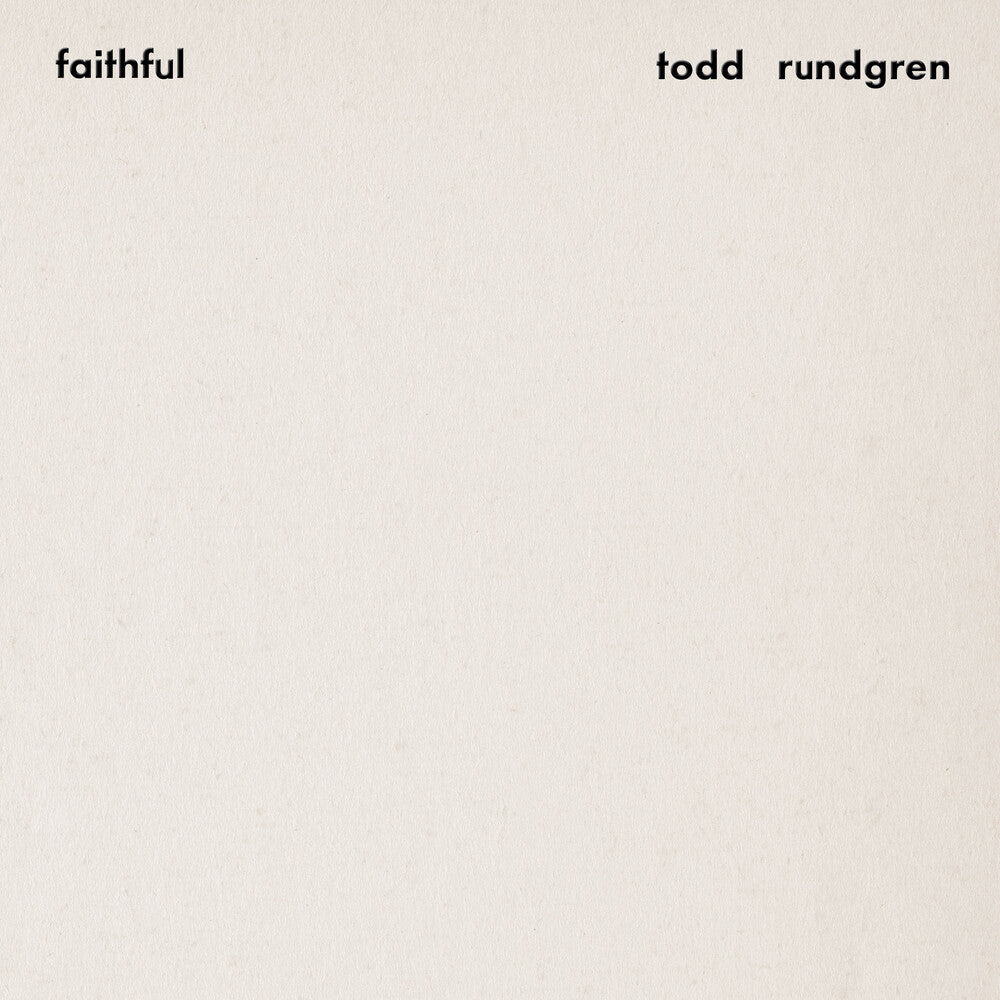 Todd Rundgren - Faithful [Clear Vinyl] (Gate) (Gol) Vinyl Record