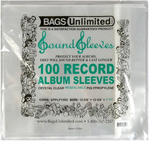 Bu Spplp15r Lp Jacket Slv Resealable 100 Cnt Clear - Bu Spplp15r Lp Jacket Slv Resealable 100 Cnt Clear - Vinyl Accessories