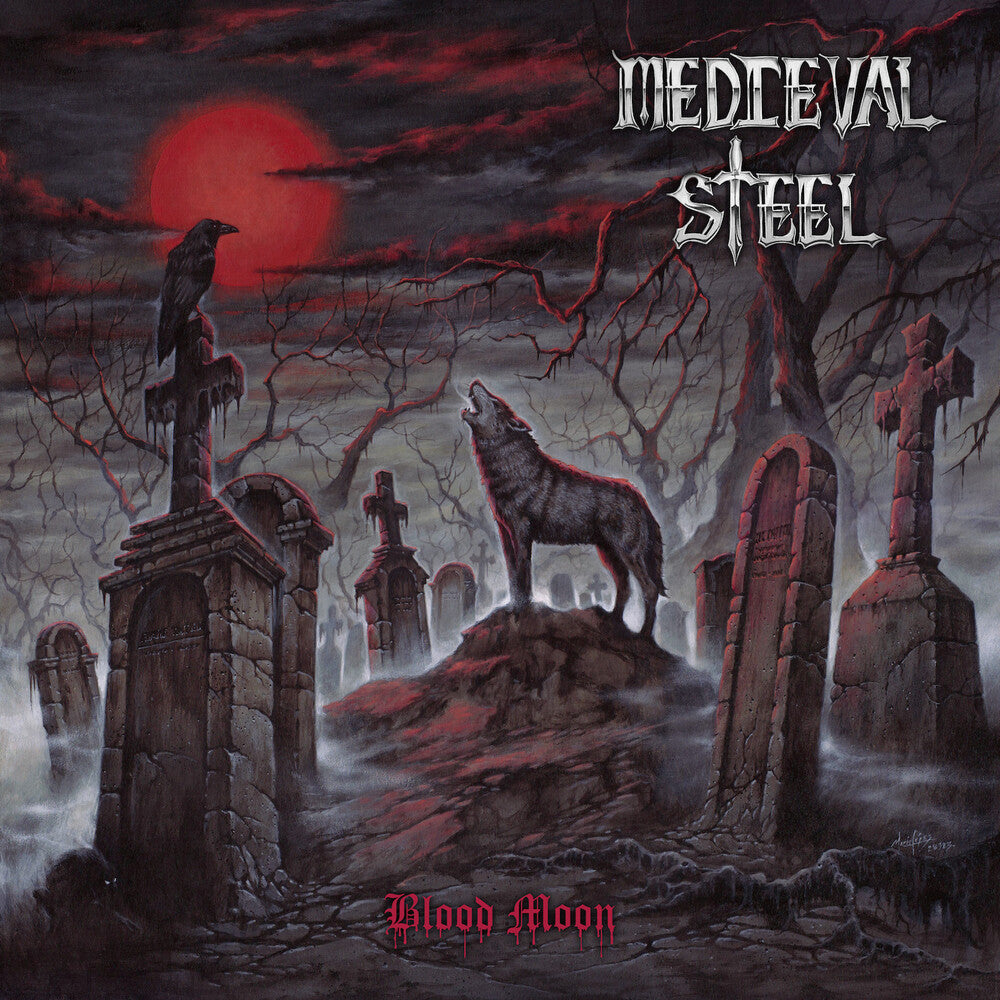 Medieval Steel - Blood Moon - Red/Black Splatter [LP] Vinyl Record