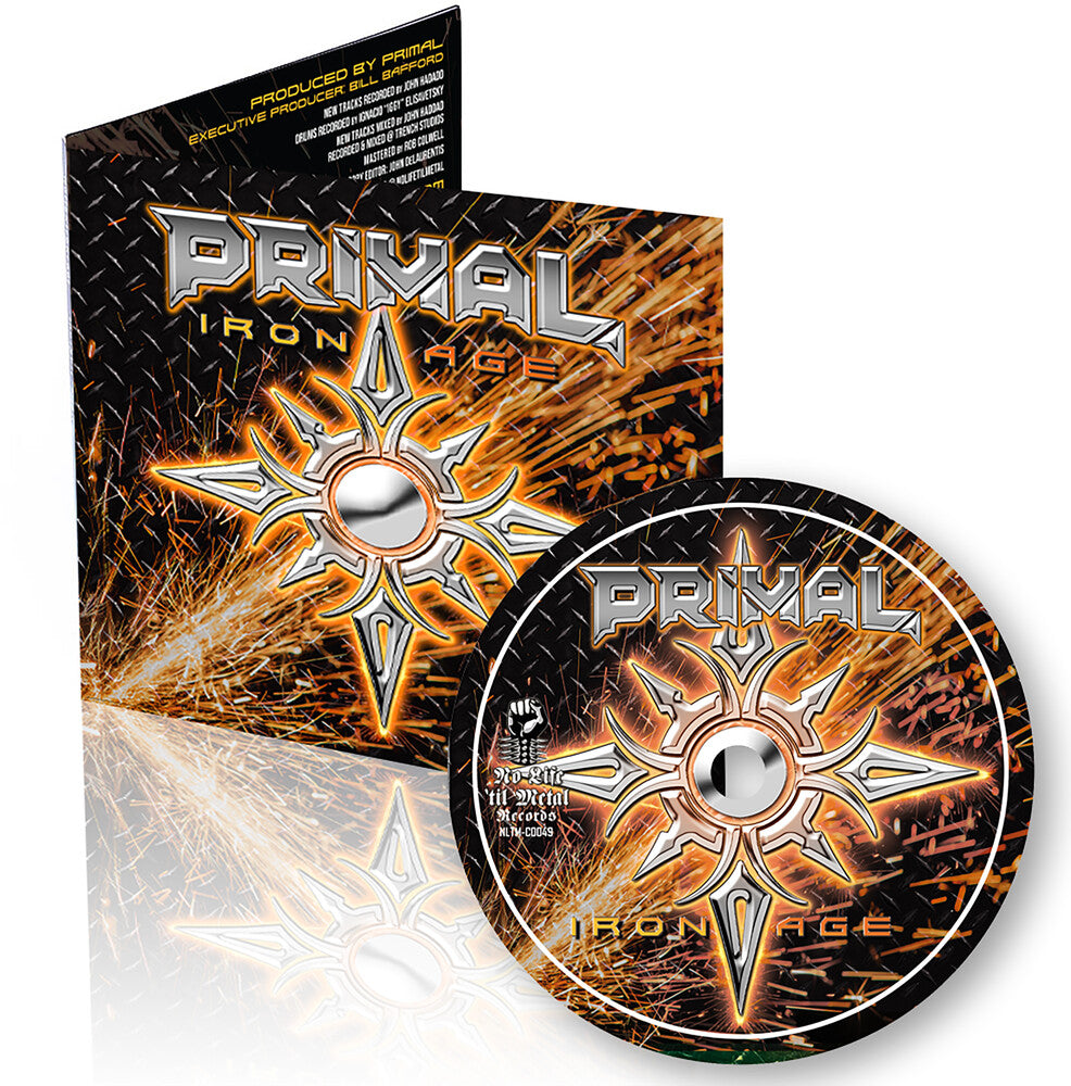 the album cover for Primal - Iron Age