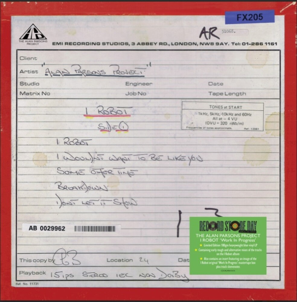 The Alan Parsons Project - I Robot (Work In Progress) [LP] Vinyl Record