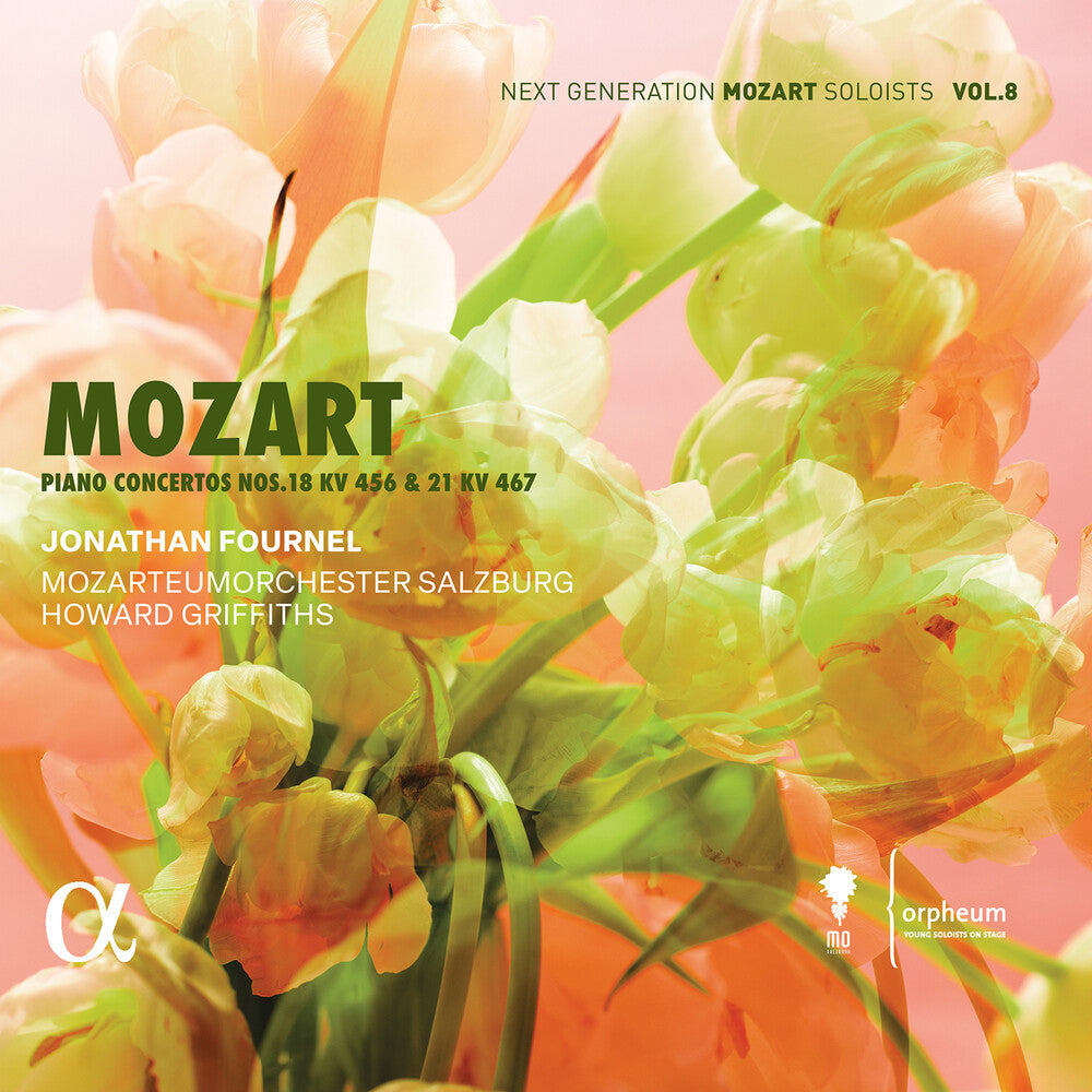 the album cover for Mozart / Salzburg / Fournel - Piano Concertos No. 18 Kv 456 & No. 21 Kv 467