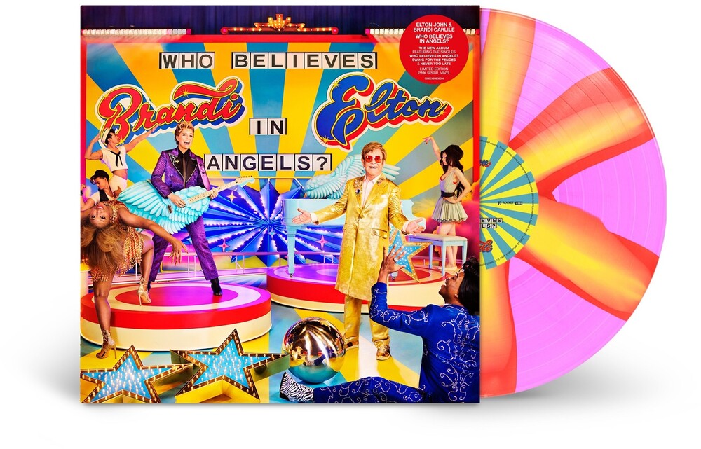 Elton John & Brandi Carlile - Who Believes in Angels? [Indie Exclusive Pink Spiral Vinyl] Vinyl Record