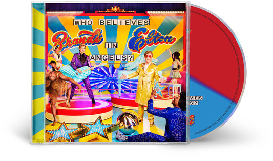 the album cover for Elton John &amp; Brandi Carlile - Who Believes in Angels?