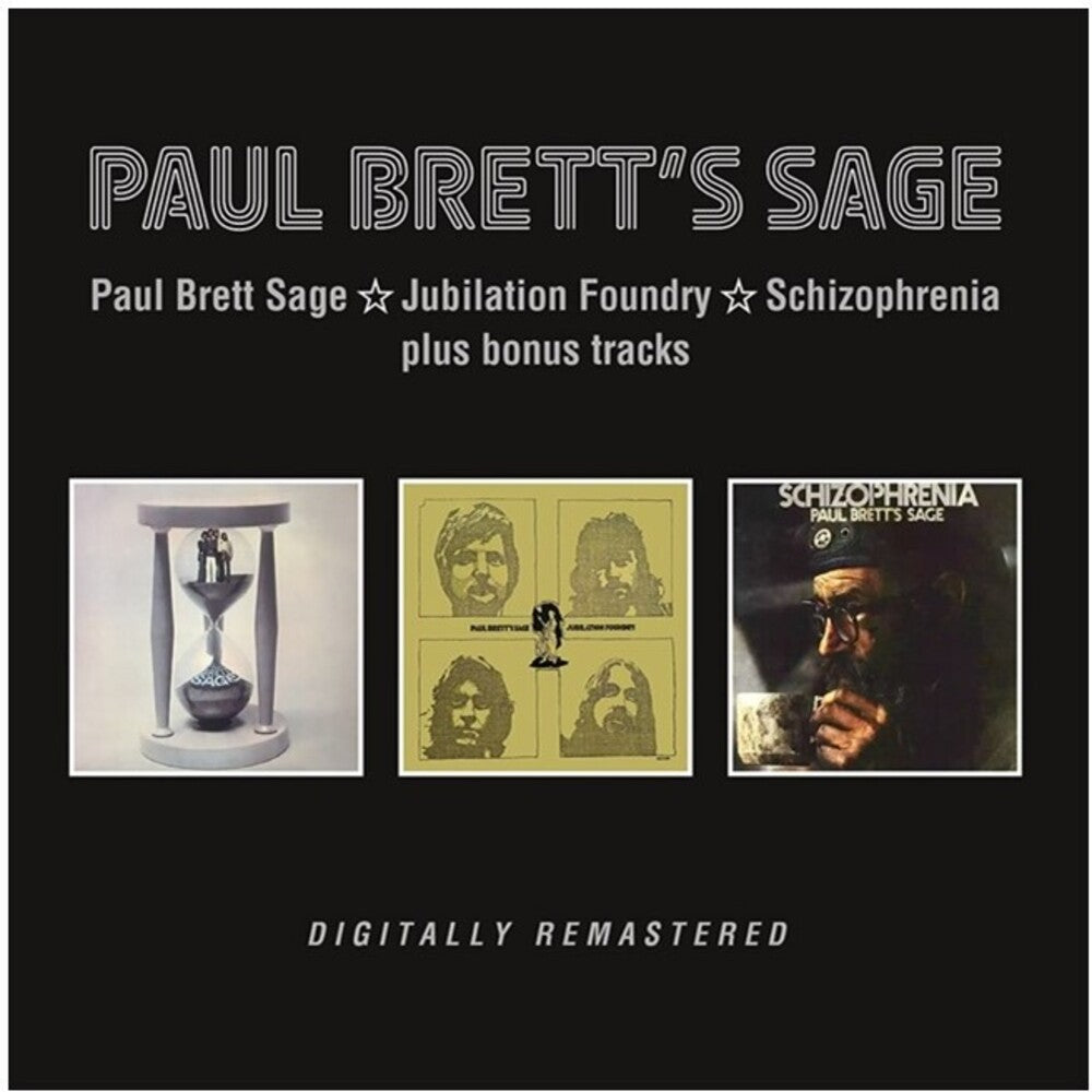 the album cover for Paul Brett  Sage - Paul Brett Sage Jubilation Foundry Schizophrenia