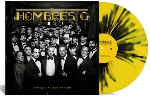 Hombres G - Por Que No Ser Amigos - Yellow & Black Splatter - Vinyl Record