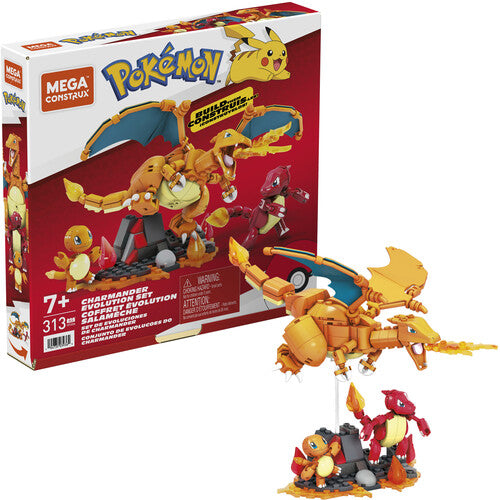 Mega Bloks Pokemon - Pokemon Charmander Evolution Set Building Toy Set - Collectibles